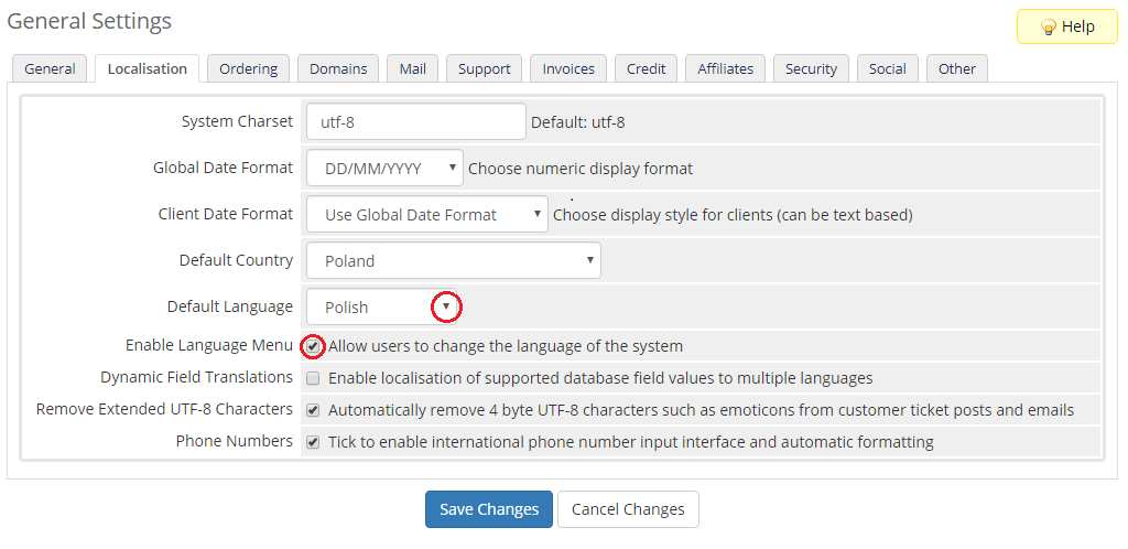 Polish Language Translation For WHMCS by ModulesGarden - Admin Area Polish Language Translation For WHMCS by ModulesGarden - Admin Area