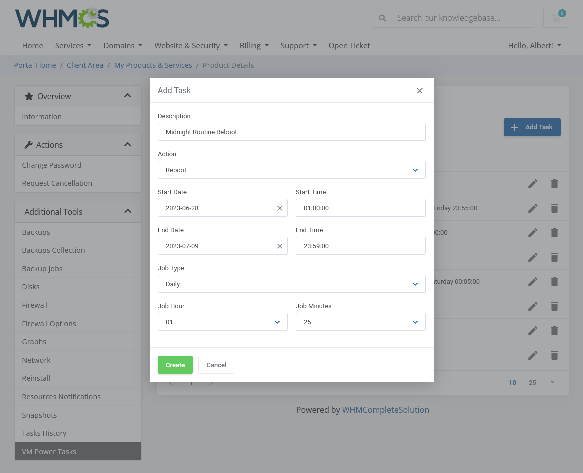 ModulesGarden Proxmox VE VPS For WHMCS 3.7.0 - VM Power Tasks Creation