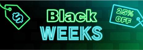 Join Black Weeks fun ride with 25% OFF!