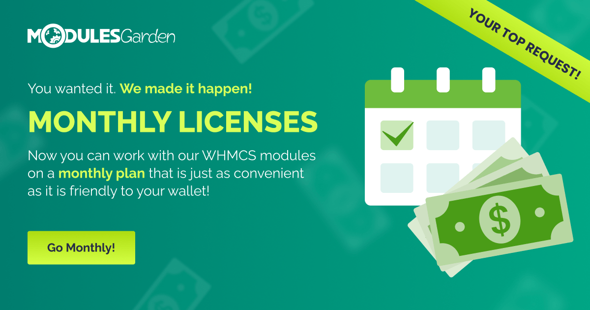 Monthly Licenses - ModulesGarden Monthly Licenses - ModulesGarden