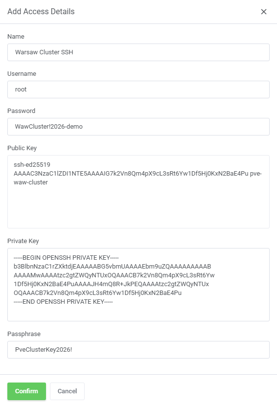 SSH Access Details configuration in Proxmox VE VPS & Cloud For WHMCS