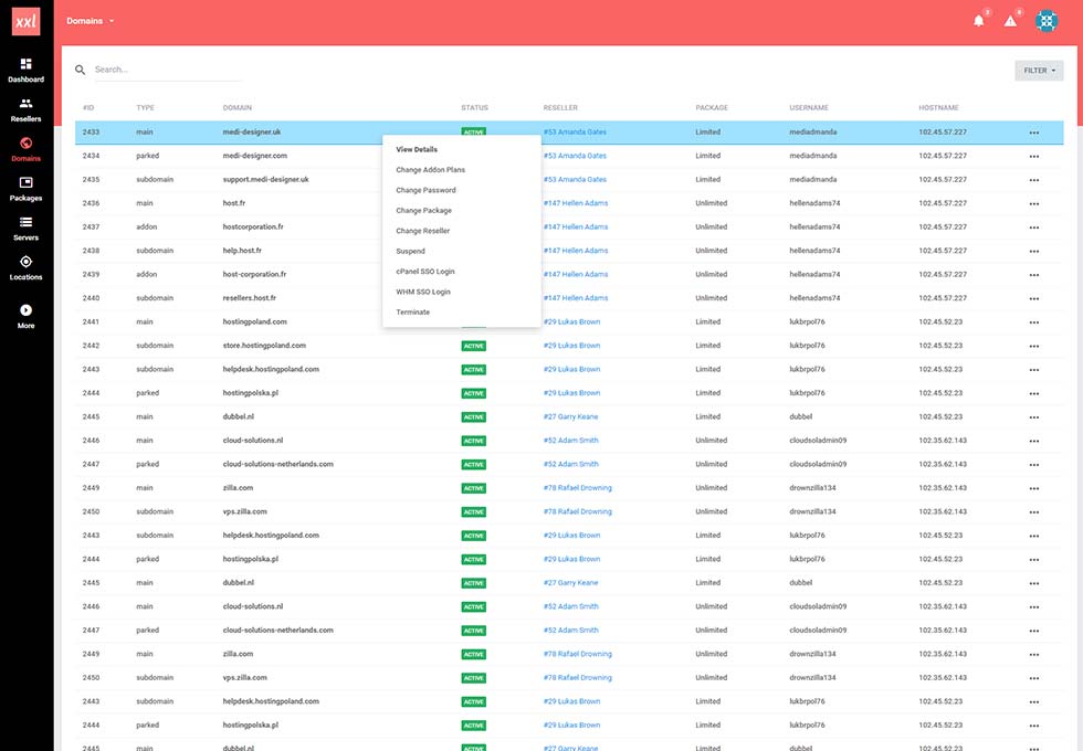 Antares - cPanel Dispatcher - Desktop