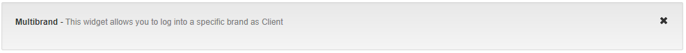 Client Profile Viewer For WHMCS: Multibrand widget box in the configuration for logging in to a specific brand as the