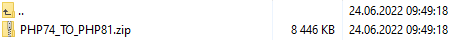 Zimbra Email For WHMCS: downloaded archive containing one package for PHP 7.4 and later