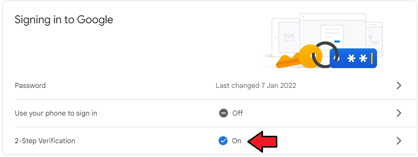 CRM For WHMCS: Google account Signing in to Google panel with 2-Step Verification turned on