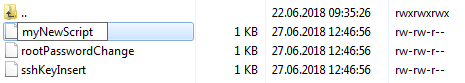 DigitalOcean Droplets For WHMCS: file manager showing the userDataFiles folder with a new user data script file