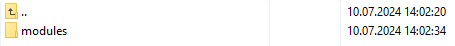 Google Analytics For WHMCS: extracted package folder showing the modules directory to upload to WHMCS