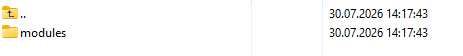 MikroTik WireGuard VPN For WHMCS: the extracted package showing the modules folder