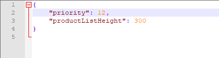 ModulesGarden Widget For WHMCS: the widget configuration file with priority and productListHeight values