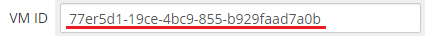 OpenStack VPS And Cloud For WHMCS: WHMCS admin area VM ID field of an imported OpenStack service underlined in red