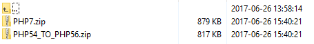 Payment Gateway Charges 1.X For WHMCS: the downloaded package folder with PHP7.zip and PHP54_TO_PHP56.zip files