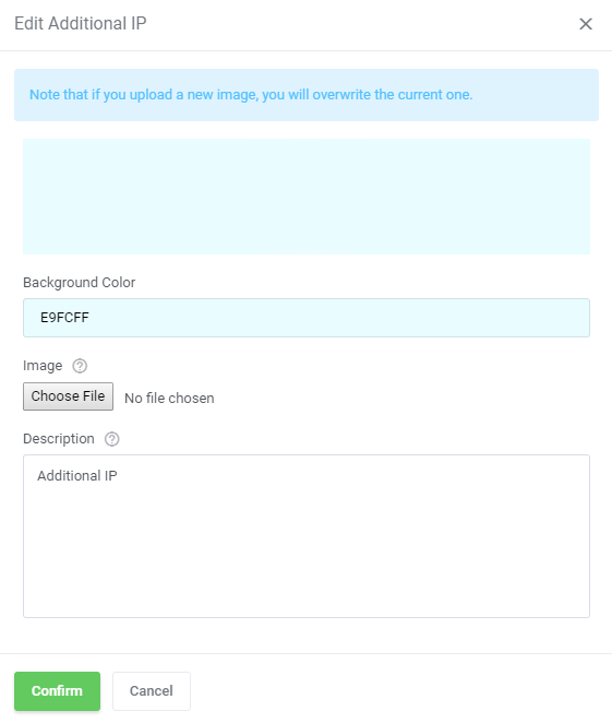 Product Cross-Selling For WHMCS: Edit addon dialog with background color, image and description fields