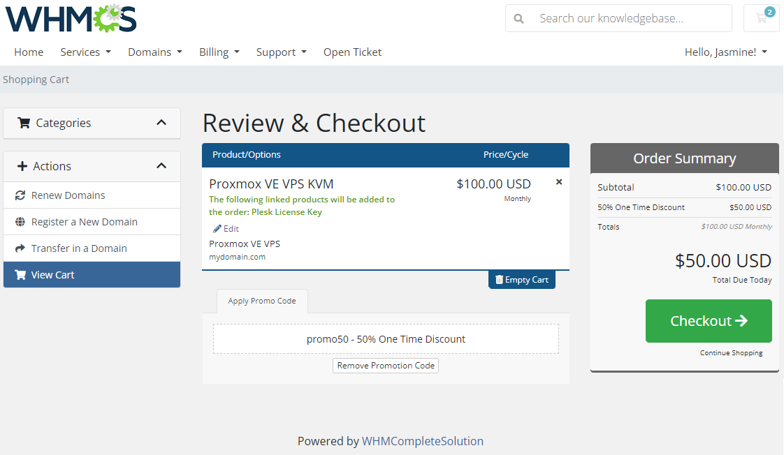 Product Linker For WHMCS: Add Relation form linking Proxmox VE VPS KVM with Plesk License Key as linked product