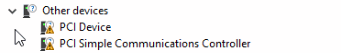 Proxmox VE VPS And Cloud For WHMCS: Device Manager other devices list with PCI Device and PCI Simple Communications