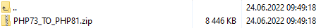 Recurring Contract Billing 1.5.X For WHMCS: downloaded archive with one PHP 7.3 to 8.1 package