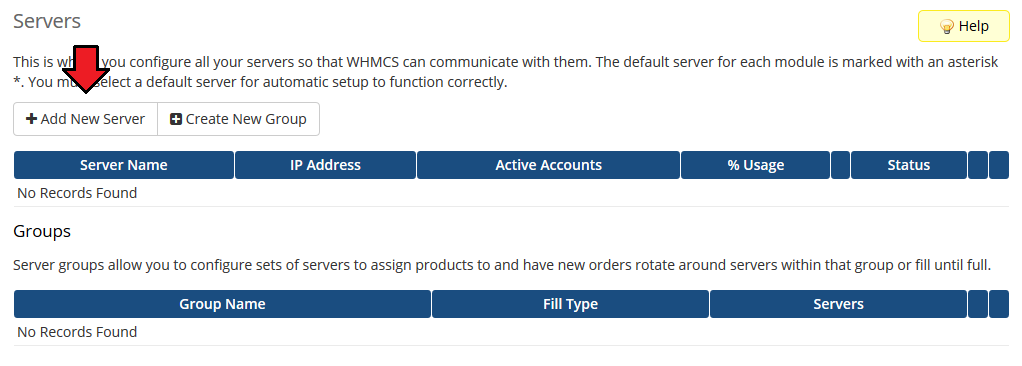 SolusVM Extended Reseller For WHMCS: WHMCS admin area, Servers page with the Add New Server button