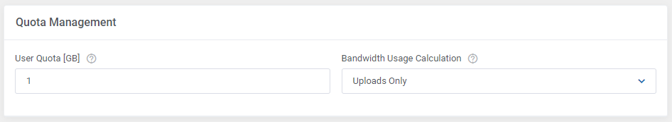 Virtuozzo Hybrid Infrastructure S3 For WHMCS: Quota Management section with User Quota and Bandwidth Usage Calculation