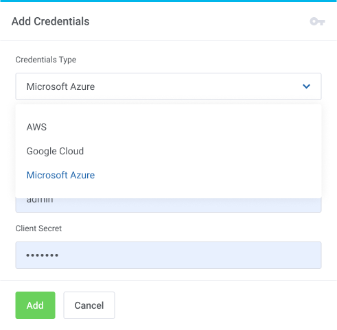 Credentials Type - Microsoft Azure Billing For WHMCS by ModulesGarden