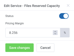 Pricing Margin for Files Reserved Capacity - Microsoft Azure Billing For WHMCS by ModulesGarden