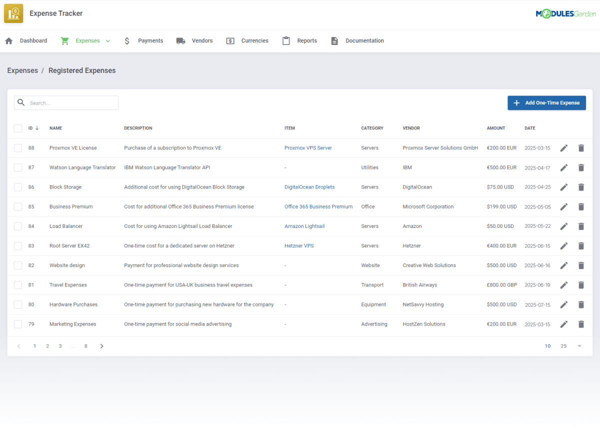 Expense Tracker For WHMCS 1: Accounting - WHMCS Module Bundle