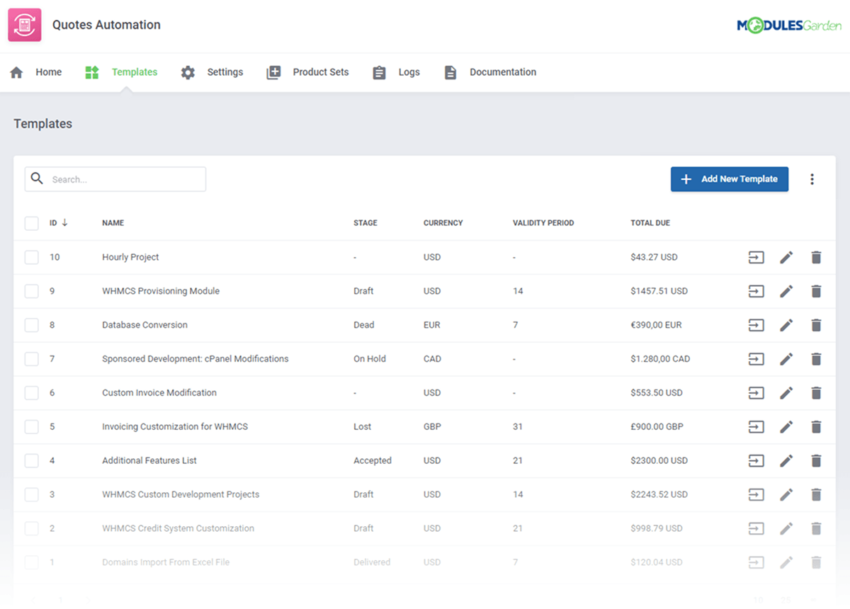 Quotes Automation For WHMCS 1: CRM - WHMCS Module Bundle