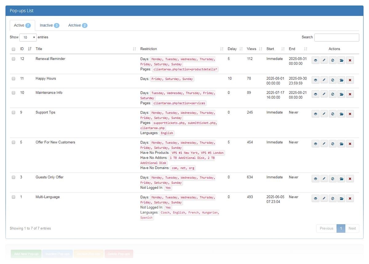 Client Area Popup For WHMCS 1: Customer Experience - WHMCS Module Bundle