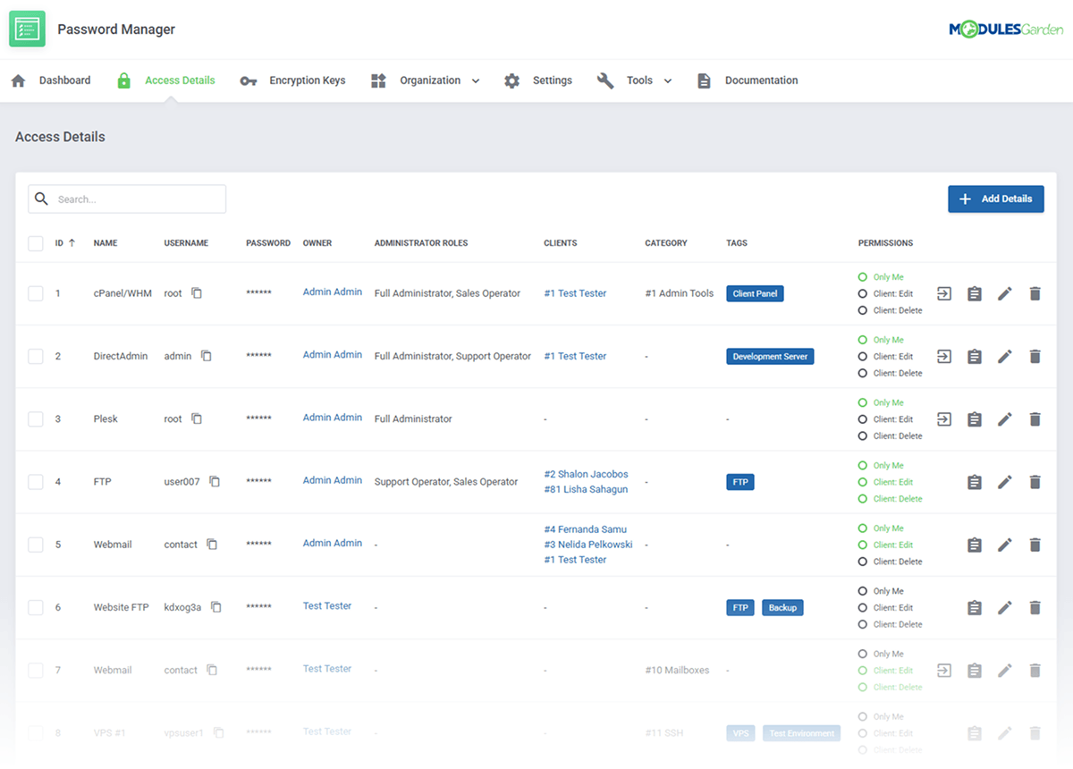 Password Manager For WHMCS 1: Customer Experience - WHMCS Module Bundle