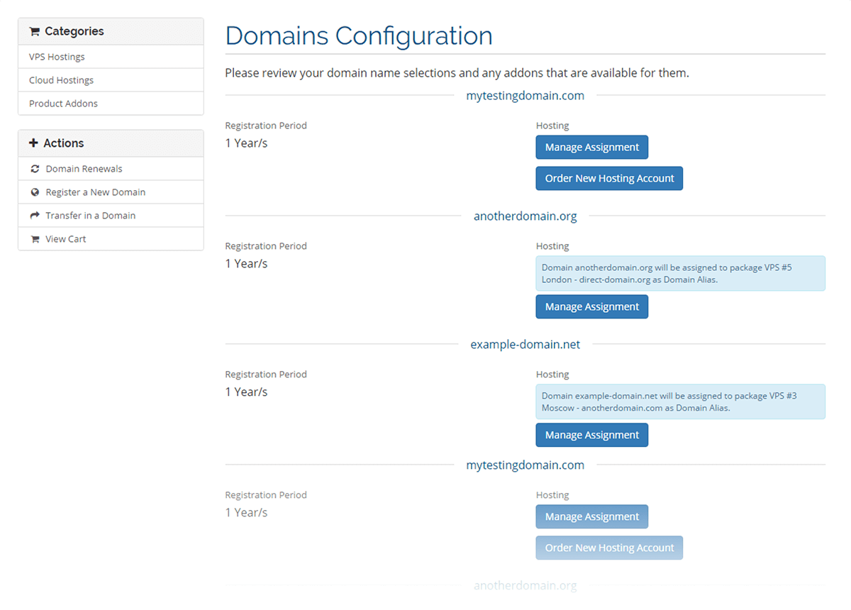Domain Allocator For WHMCS 1: Hosting Accounts Provisioning - WHMCS Module Bundle