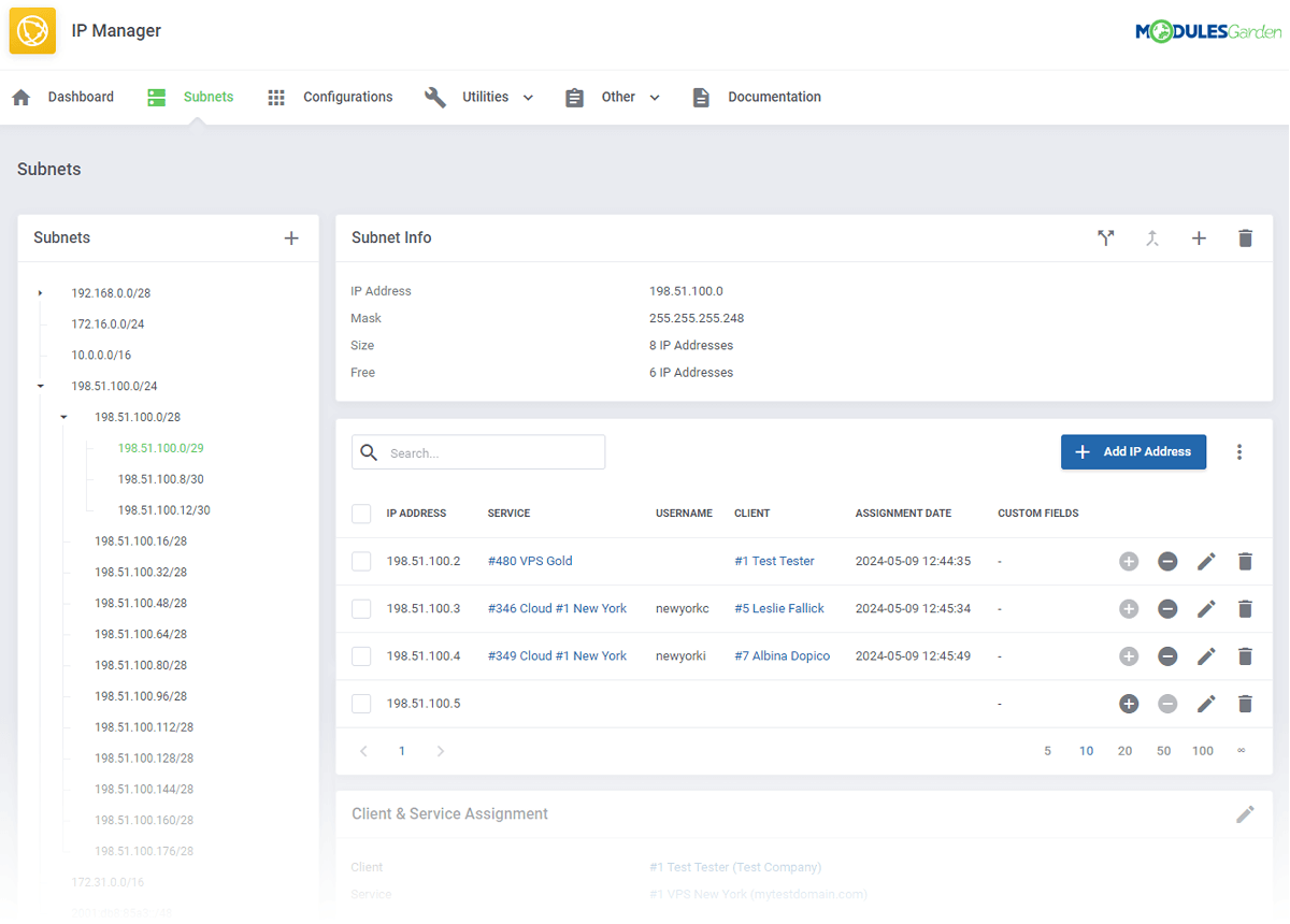 IP Manager For WHMCS 1: Hosting Accounts Provisioning - WHMCS Module Bundle