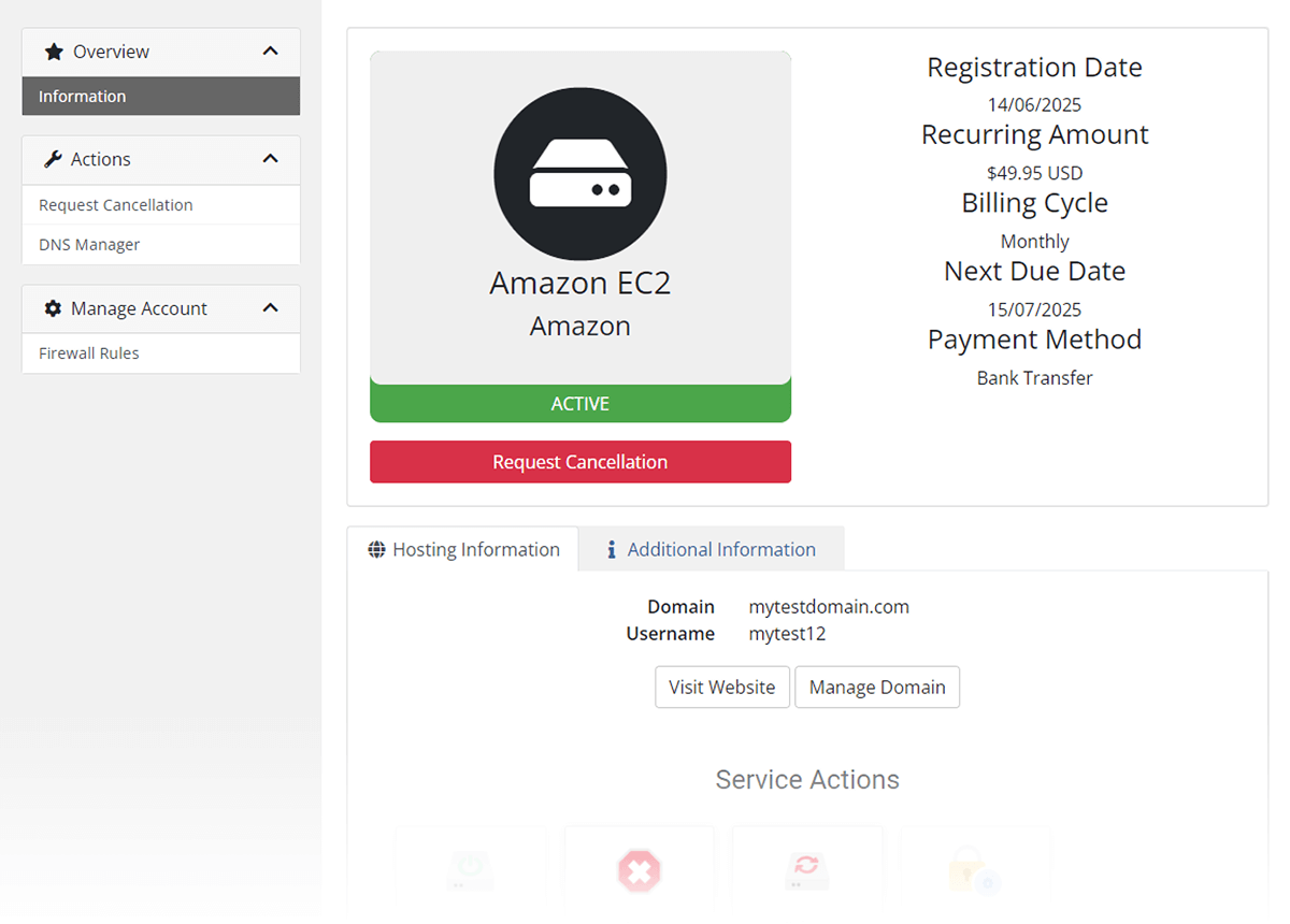 Amazon EC2 For WHMCS 1: IaaS VPS & Cloud Provisioning - WHMCS Module Bundle