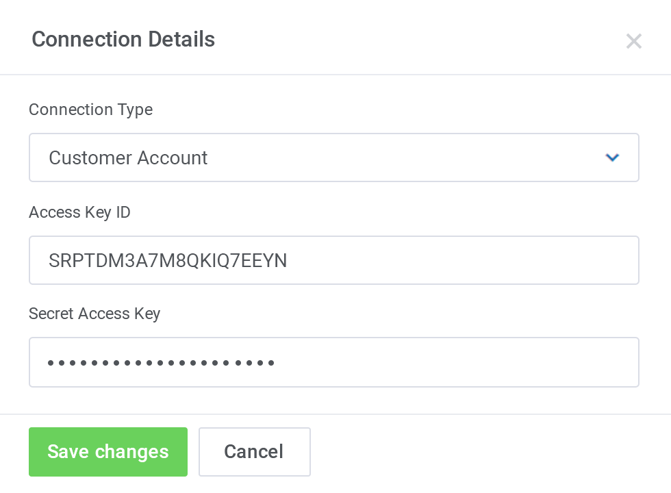 Amazon Web Services Connection Details - AWS Billing For WHMCS by ModulesGarden
