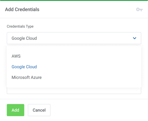 Credentials Type - Google Cloud Billing For WHMCS by ModulesGarden