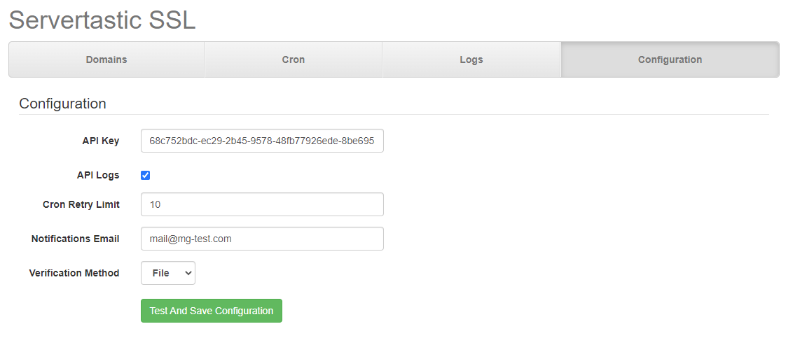 Servertastic SSL For cPanel: Extension Screenshot 8