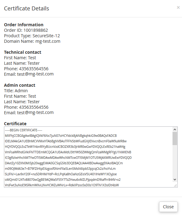 Servertastic SSL For cPanel: Extension Screenshot 4