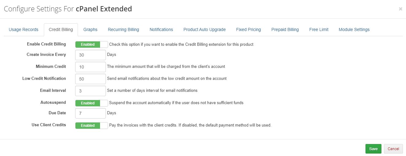 Advanced Billing For WHMCS: Module Screenshot 13