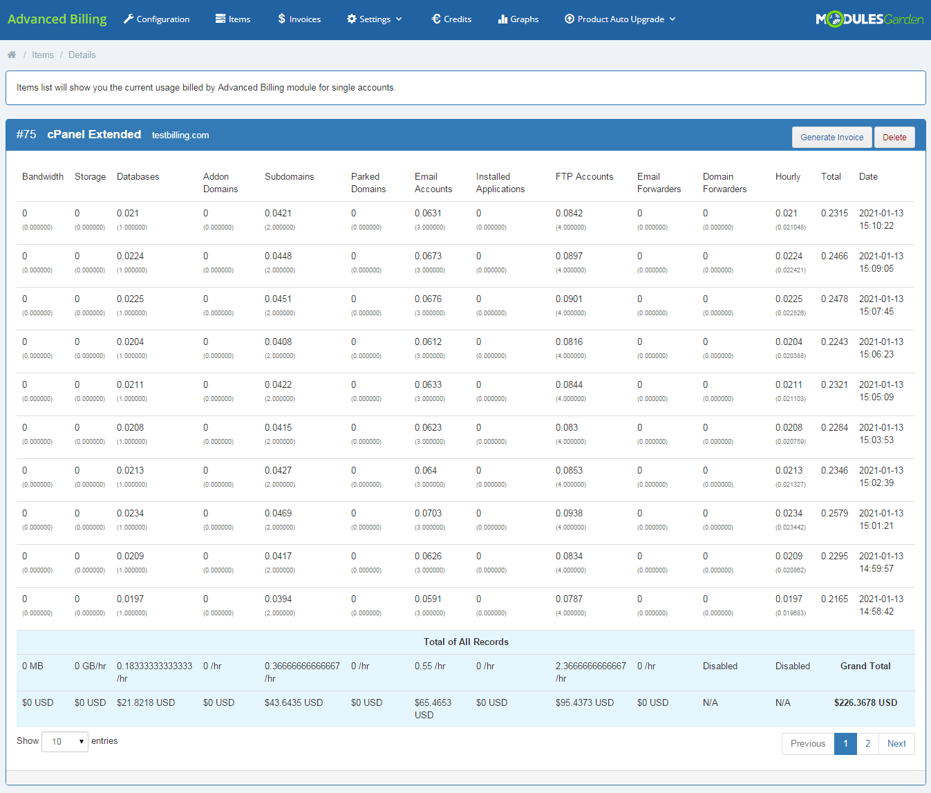 Advanced Billing For WHMCS: Module Screenshot 22