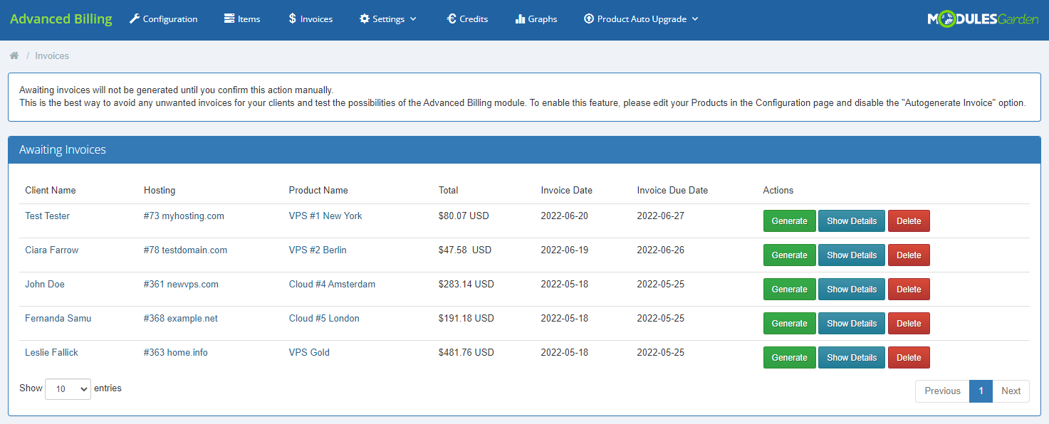 Advanced Billing For WHMCS: Module Screenshot 23