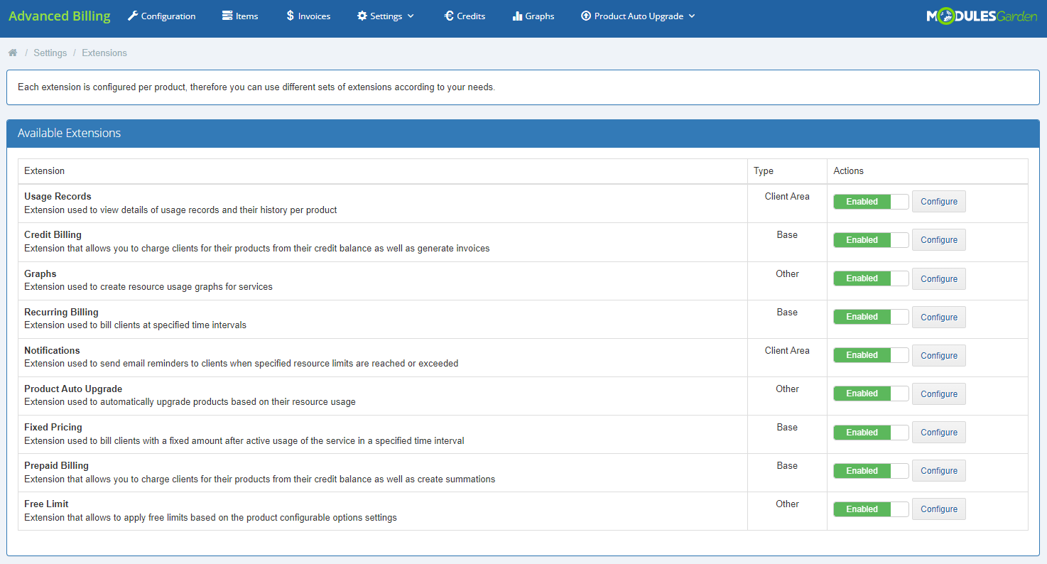 Advanced Billing For WHMCS: Module Screenshot 37