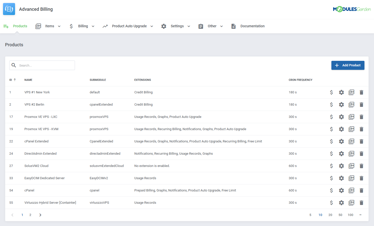 Advanced Billing For WHMCS: Module Screenshot 10