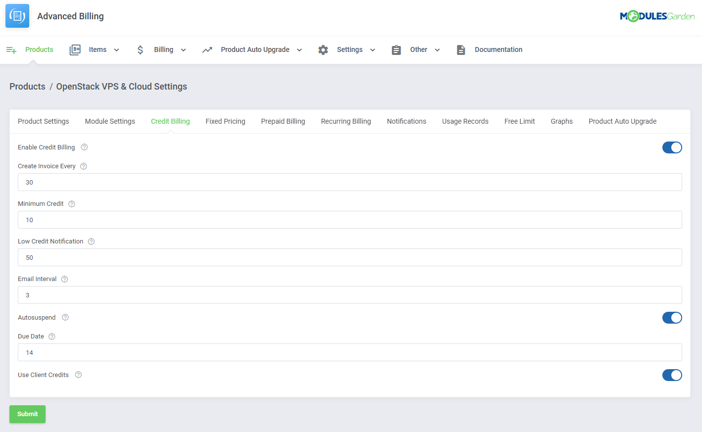 Advanced Billing For WHMCS: Module Screenshot 15