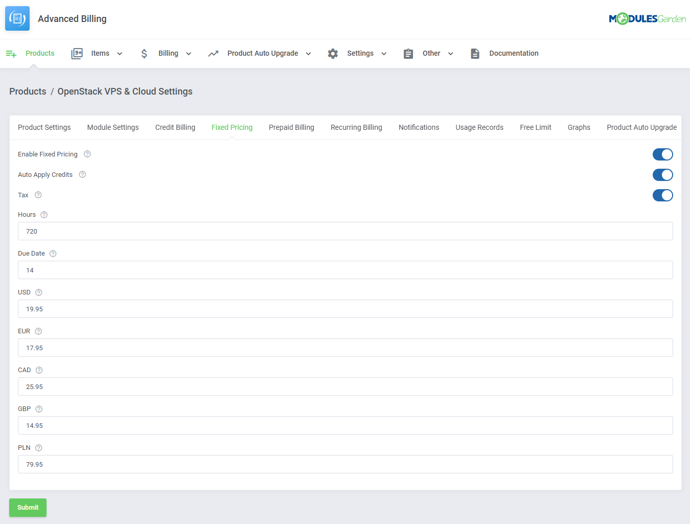 Advanced Billing For WHMCS: Module Screenshot 16