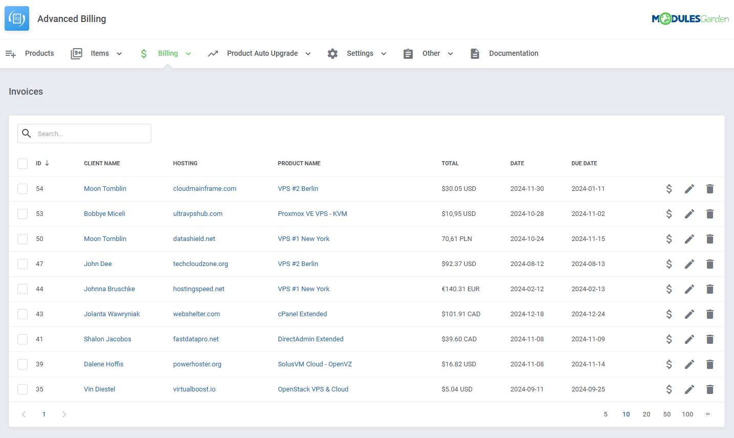 Advanced Billing For WHMCS: Module Screenshot 30