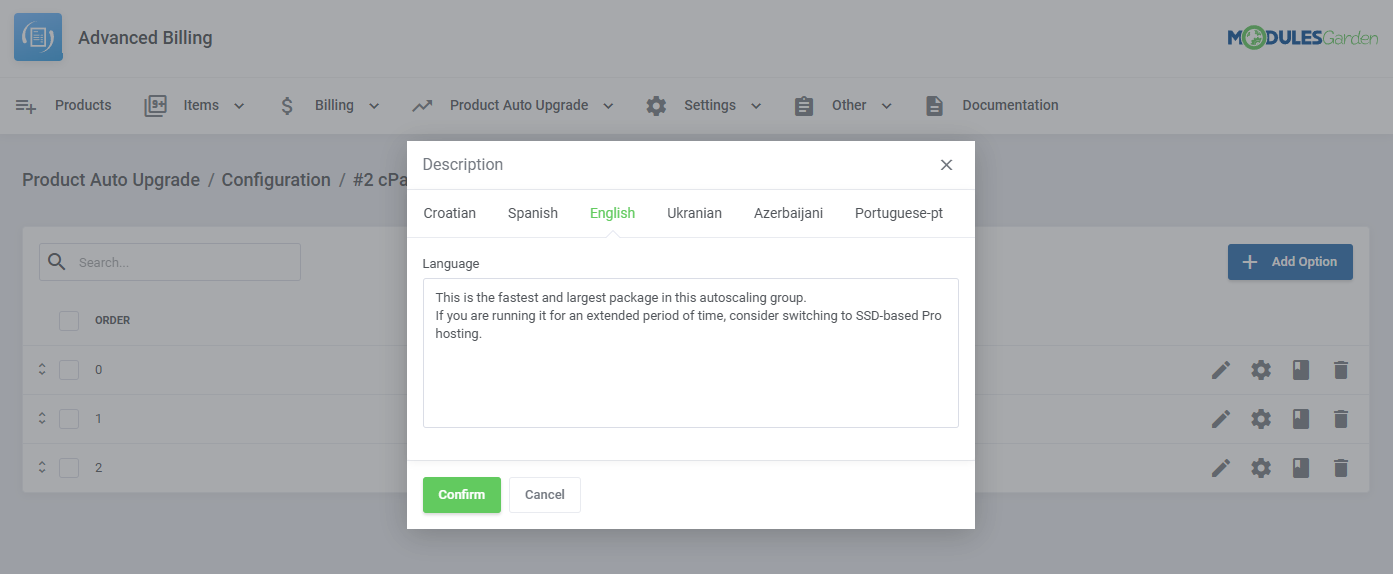 Advanced Billing For WHMCS: Module Screenshot 38