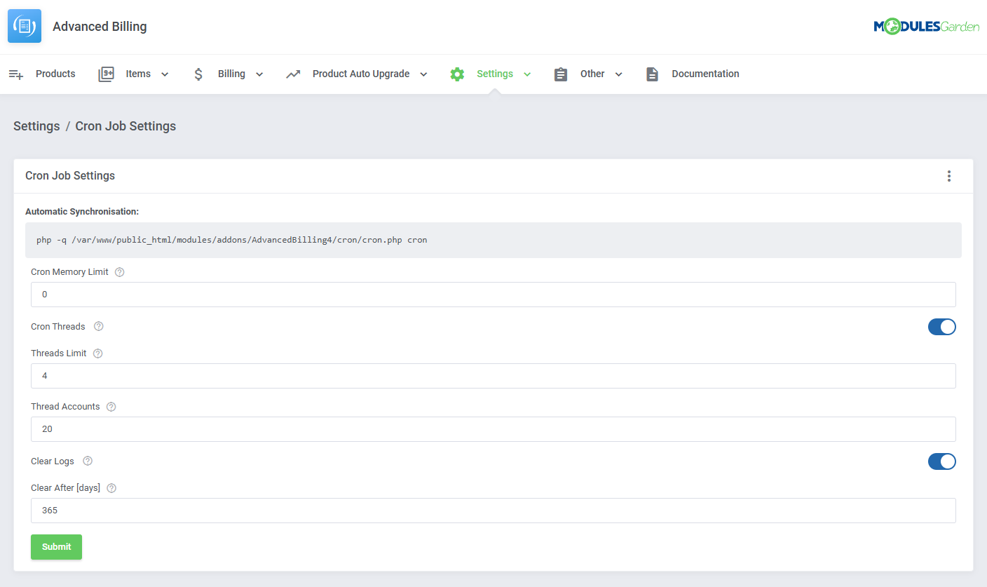 Advanced Billing For WHMCS: Module Screenshot 41