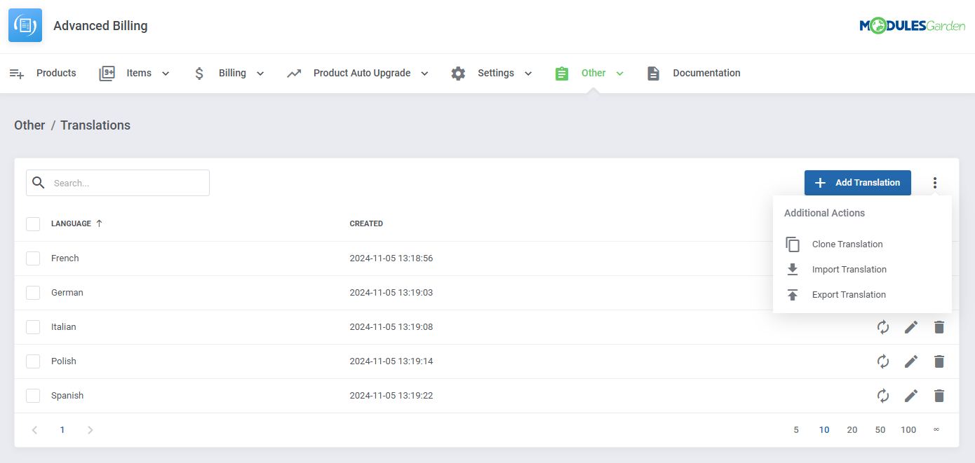 Advanced Billing For WHMCS: Module Screenshot 43