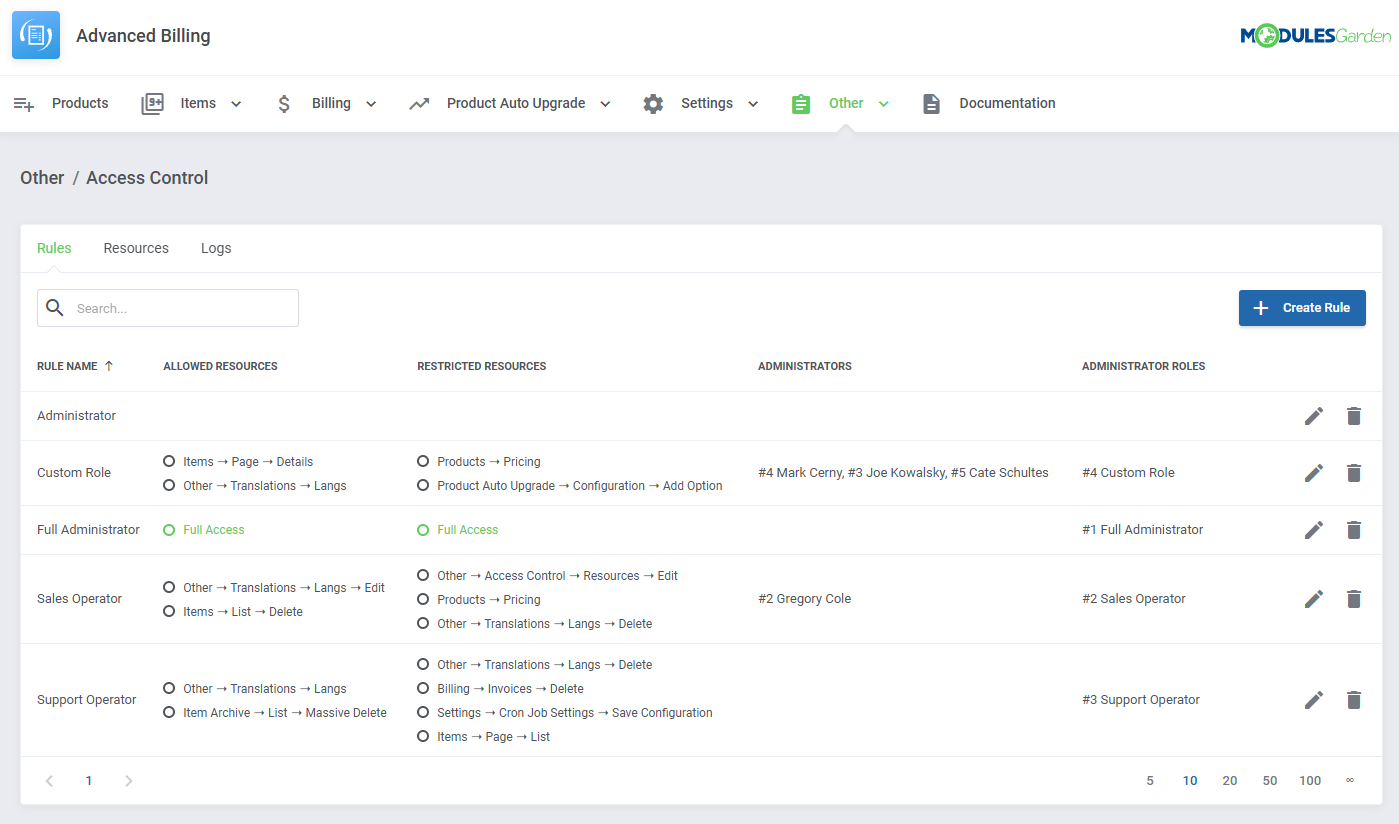 Advanced Billing For WHMCS: Module Screenshot 45
