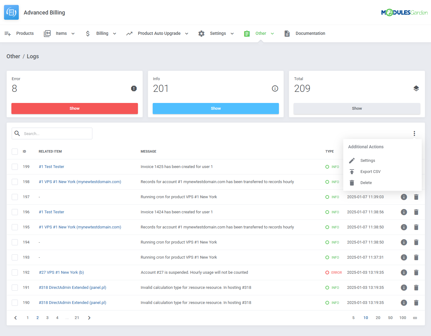 Advanced Billing For WHMCS: Module Screenshot 48
