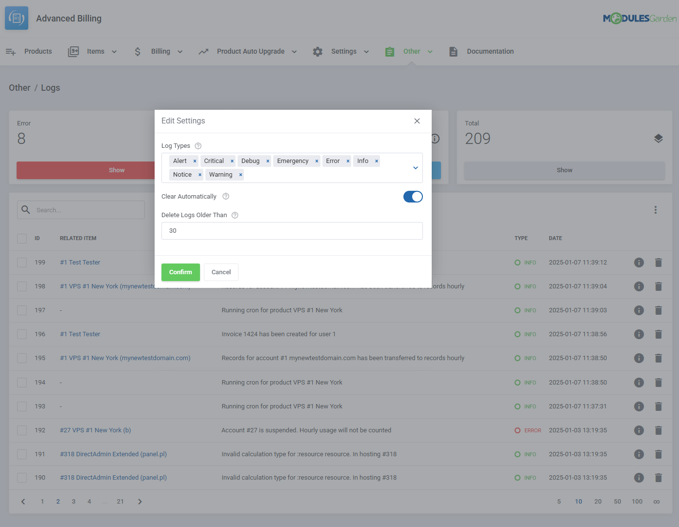 Advanced Billing For WHMCS: Module Screenshot 49
