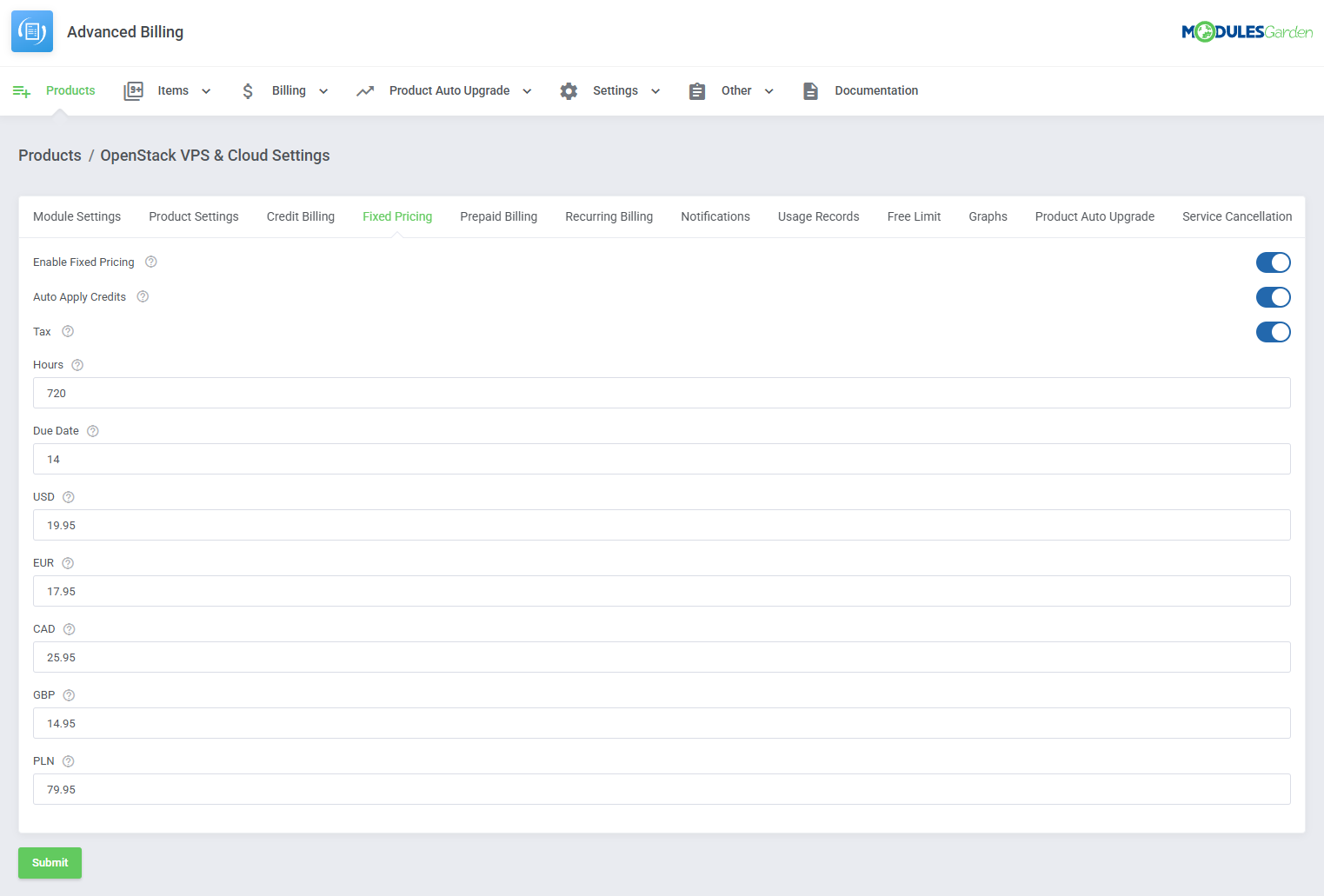 Advanced Billing For WHMCS: Module Screenshot 17