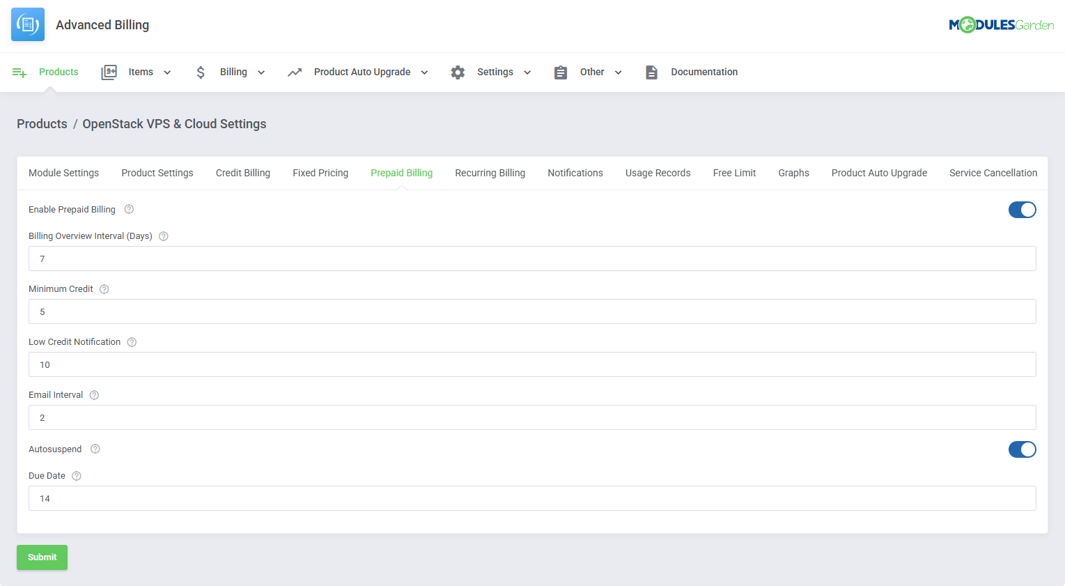 Advanced Billing For WHMCS: Module Screenshot 18